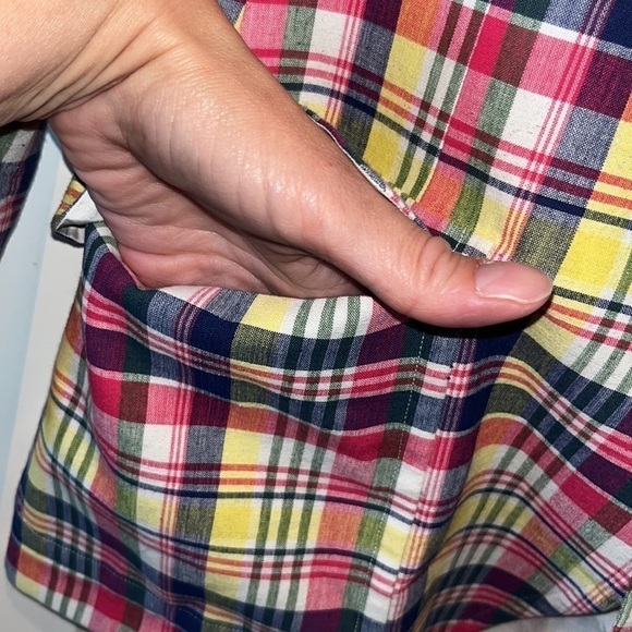 RALPH Ralph Lauren colorful cotton plaid button blazer preppy country club sz 6 - Picture 7 of 12